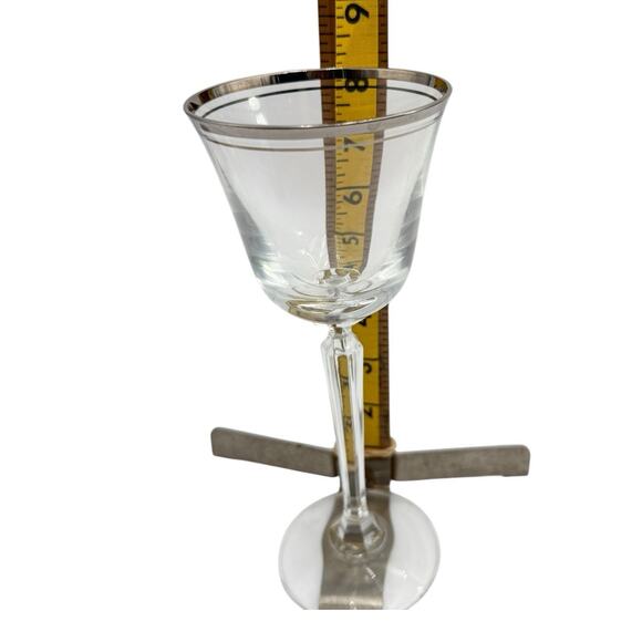 Mikasa Briarcliffe Crystal Stemware Silver Band Iced Tea Wine Glass Water Goblet - Picture 12 of 16